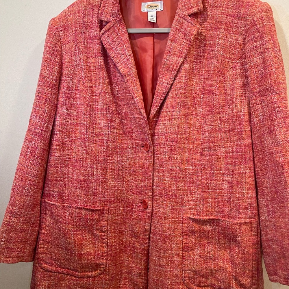 Talbots Pink Tweed Blazer